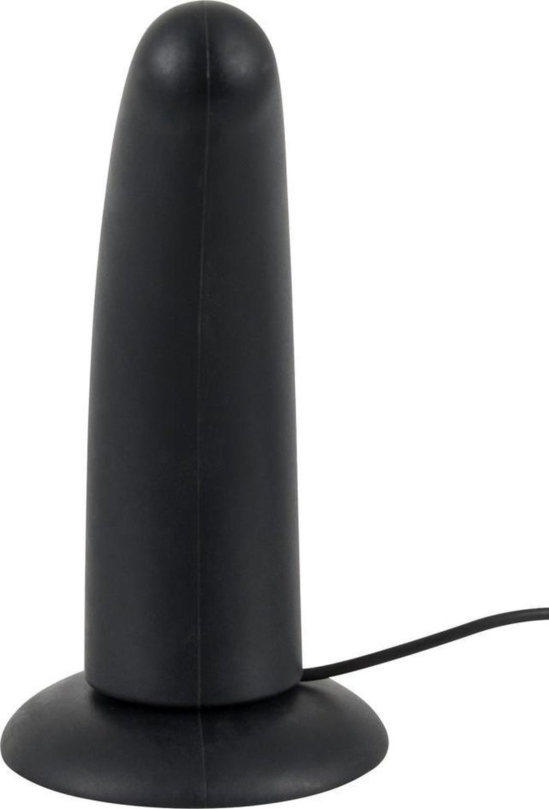 You2Toys - Vibrador anal de silicona con curvatura - Apto para arnés - Negro-Erotiekvoordeel.nl