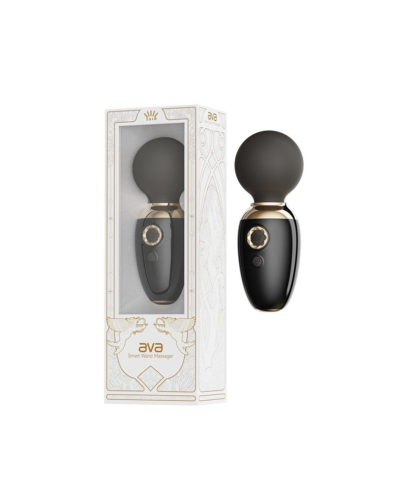 Zalo - Ava - Verwarmende Mini Wand Vibrator met App Bediening - Zwart-Erotiekvoordeel.nl