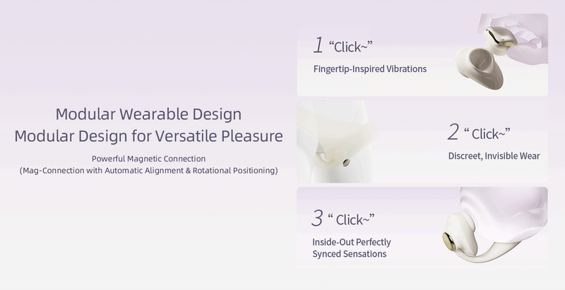 ZALO - Deya - Freihand-Vibrator - Modulares Klicksystem - Elfenbeinweiß - Erotiekvoordeel.nl