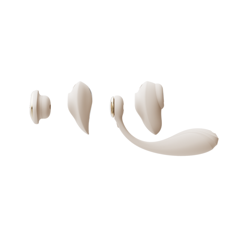 ZALO - Deya - Freihand-Vibrator - Modulares Klicksystem - Elfenbeinweiß - Erotiekvoordeel.nl