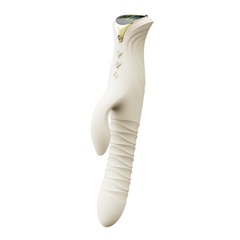 ZALO - Mose 2 - Thrusting Rabbit Vibrator – Ivory White-Erotiekvoordeel.nl