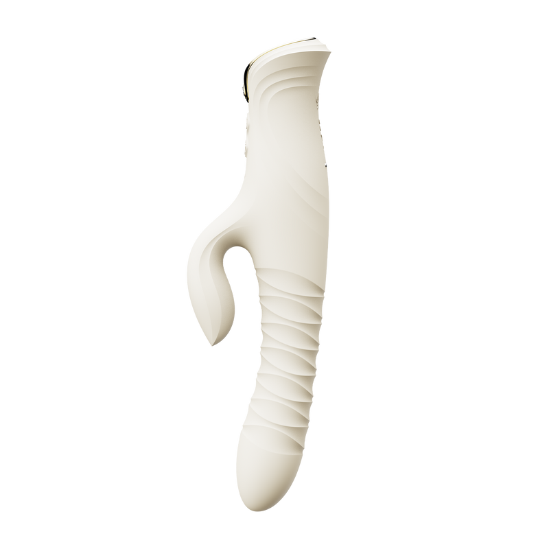 ZALO - Mose 2 - Thrusting Rabbit Vibrator – Ivory White-Erotiekvoordeel.nl