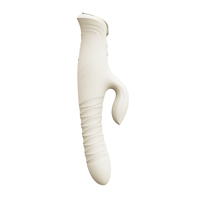 ZALO - Mose 2 - Thrusting Rabbit Vibrator – Ivory White-Erotiekvoordeel.nl
