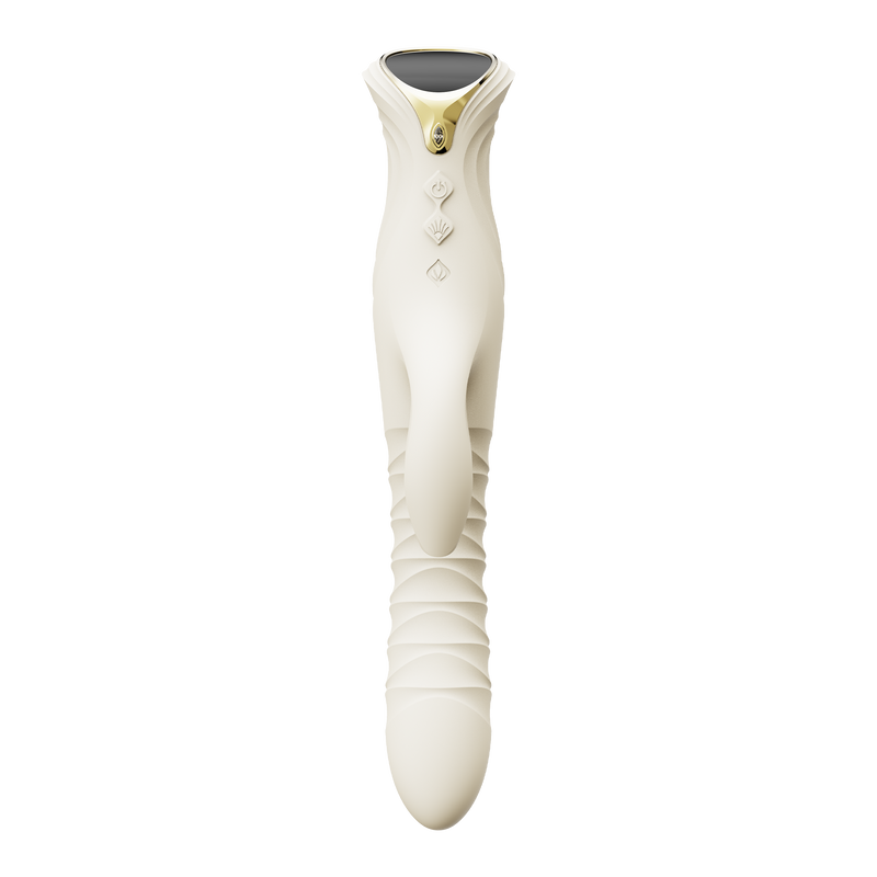 ZALO - Mose 2 - Thrusting Rabbit Vibrator – Ivory White-Erotiekvoordeel.nl