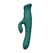 ZALO - Mose 2 - Thrusting Rabbit Vibrator – Emerald Green-Erotiekvoordeel.nl