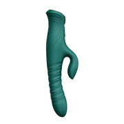 ZALO - Mose 2 - Thrusting Rabbit Vibrator – Emerald Green-Erotiekvoordeel.nl