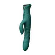 ZALO - Mose 2 - Thrusting Rabbit Vibrator – Emerald Green-Erotiekvoordeel.nl