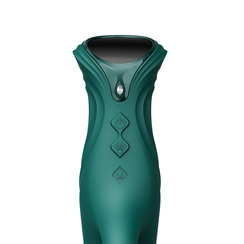 ZALO - Mose 2 - Thrusting Rabbit Vibrator – Emerald Green-Erotiekvoordeel.nl