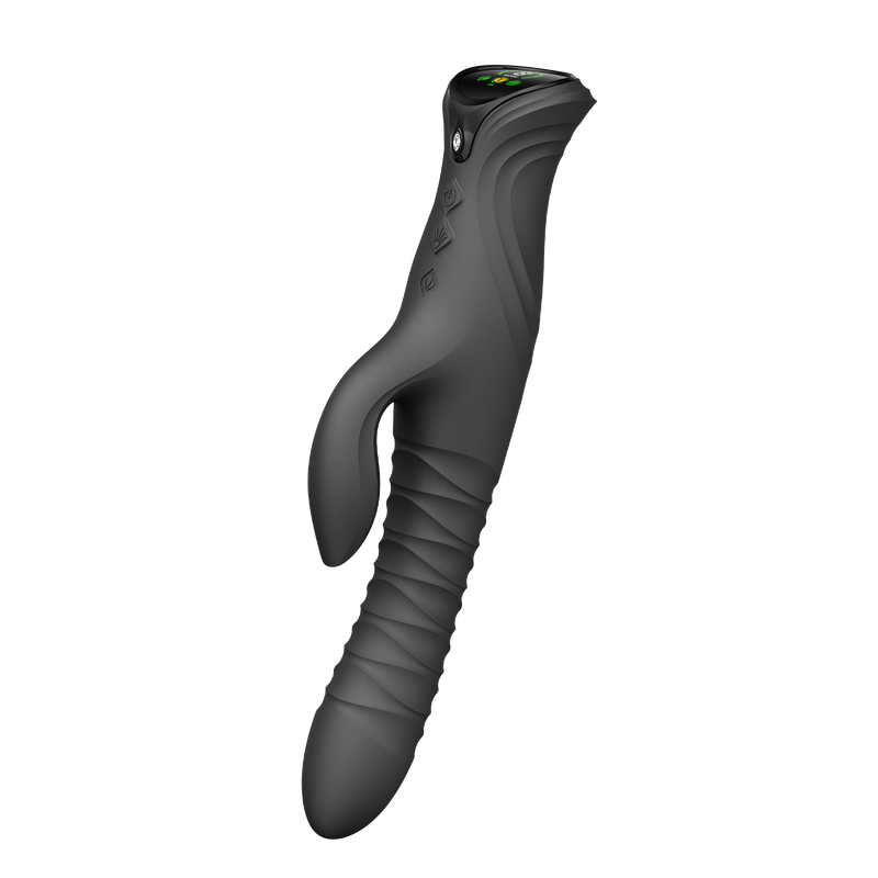 ZALO - Mose 2 - Thrusting Rabbit Vibrator – Black-Erotiekvoordeel.nl