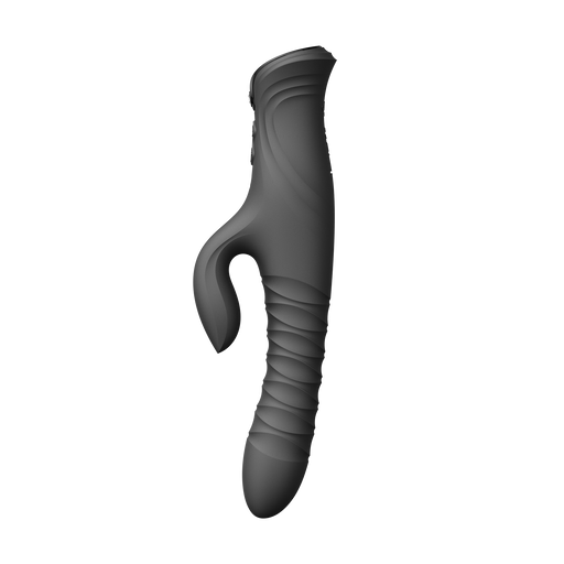 ZALO - Mose 2 - Thrusting Rabbit Vibrator – Black-Erotiekvoordeel.nl
