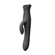 ZALO - Mose 2 - Thrusting Rabbit Vibrator – Black-Erotiekvoordeel.nl