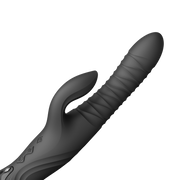 ZALO - Mose 2 - Thrusting Rabbit Vibrator – Black-Erotiekvoordeel.nl