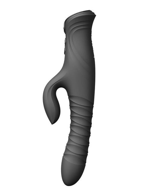 ZALO - Mose 2 - Thrusting Rabbit Vibrator – Black-Erotiekvoordeel.nl