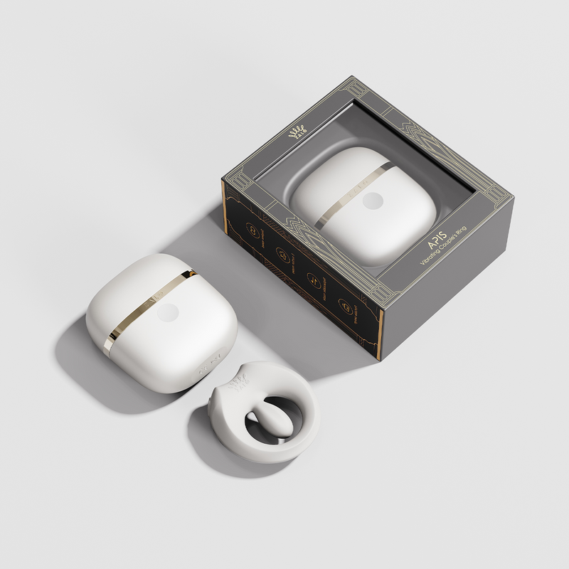 Zalo - Apis - Vibrating Cock Ring for Couples - App Control - Ivory White-Erotiekvoordeel.nl