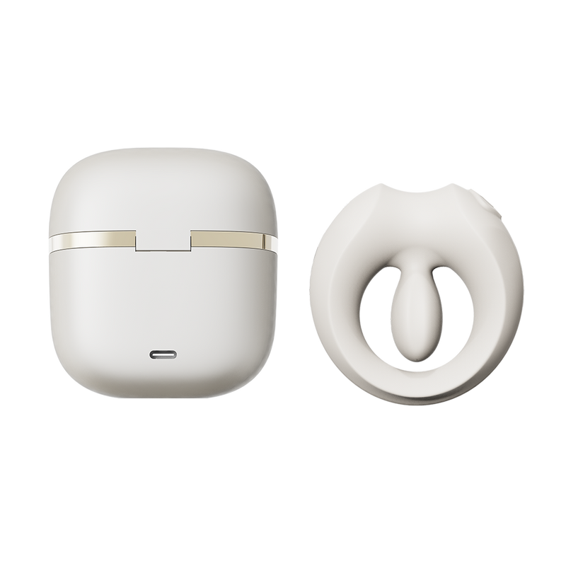 Zalo - Apis - Vibrating Cock Ring for Couples - App Control - Ivory White-Erotiekvoordeel.nl