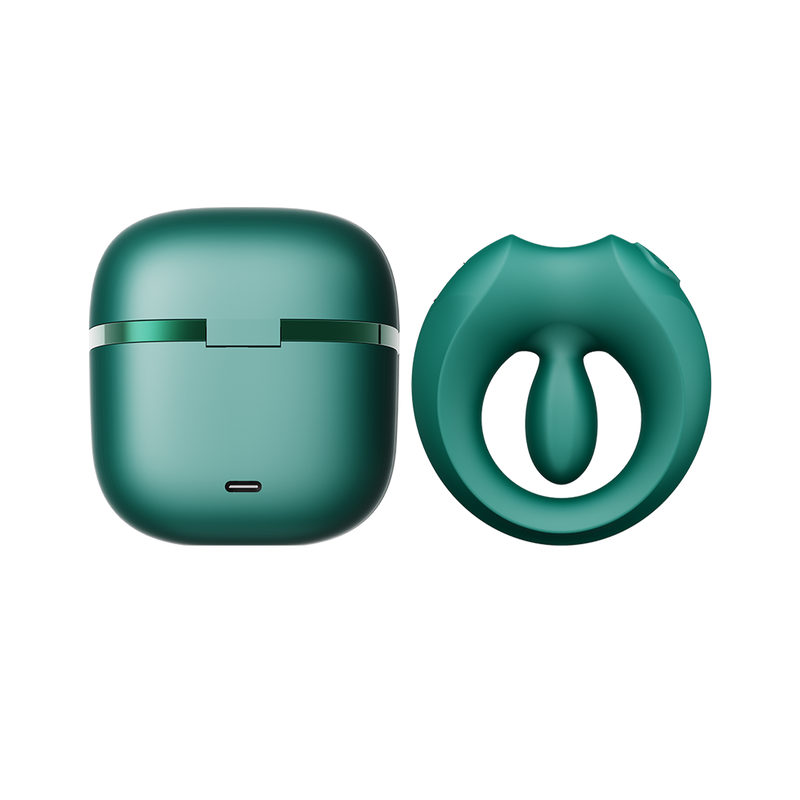Zalo - Apis - Vibrating Couple's Ring - App Control - Emerald Green-Erotiekvoordeel.nl