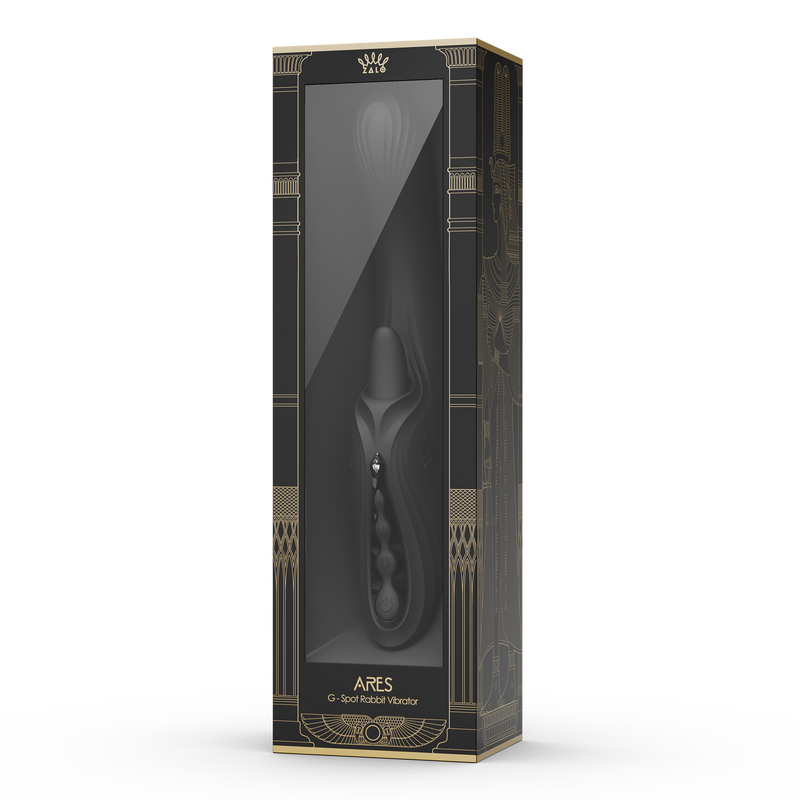 Zalo - Ares - Licking G-Spot Rabbit Vibrator - Heated - App Control - Obsidian Black-Erotiekvoordeel.nl