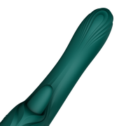 Zalo - Ares - Leckender G-Punkt-Rabbit-Vibrator - Beheizbar - App-Steuerung - Smaragdgrün-Erotiekvoordeel.nl
