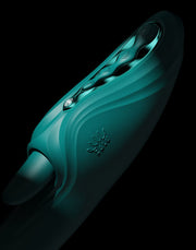 Zalo - Ares - Leckender G-Punkt-Rabbit-Vibrator - Heizfunktion - App-Steuerung - Smaragdgrün-Erotiekvoordeel.nl