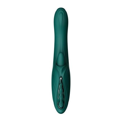 Zalo - Ares - Licking G-Spot Rabbit Vibrator - Heated - App Control - Emerald Green-Erotiekvoordeel.nl