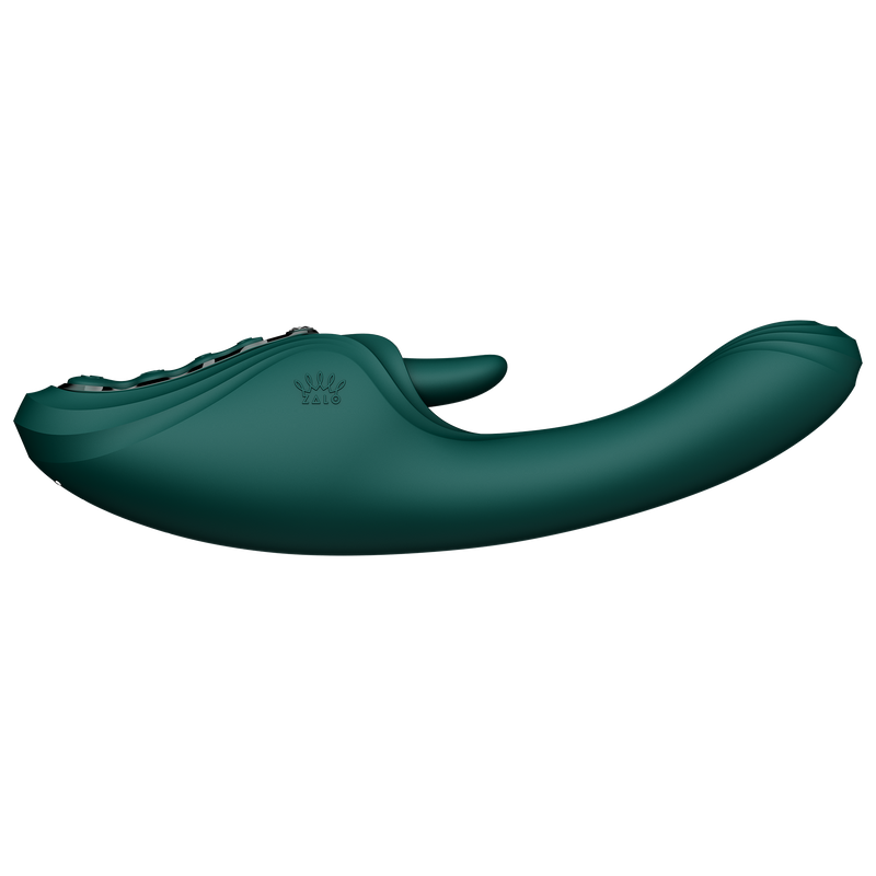 Zalo - Ares - Leckender G-Punkt-Rabbit-Vibrator - Beheizbar - App-Steuerung - Smaragdgrün-Erotiekvoordeel.nl