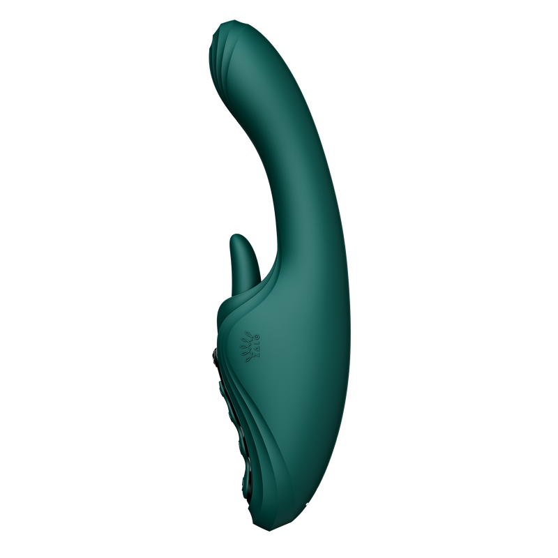 Zalo - Ares - Leckender G-Punkt-Rabbit-Vibrator - Beheizbar - App-Steuerung - Smaragdgrün-Erotiekvoordeel.nl