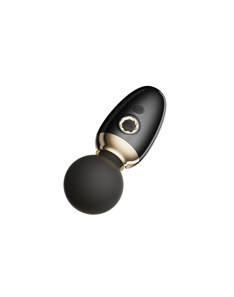 Zalo - Ava - Mini vibrador de varita con función de calentamiento y control por app - Negro-Erotiekvoordeel.nl