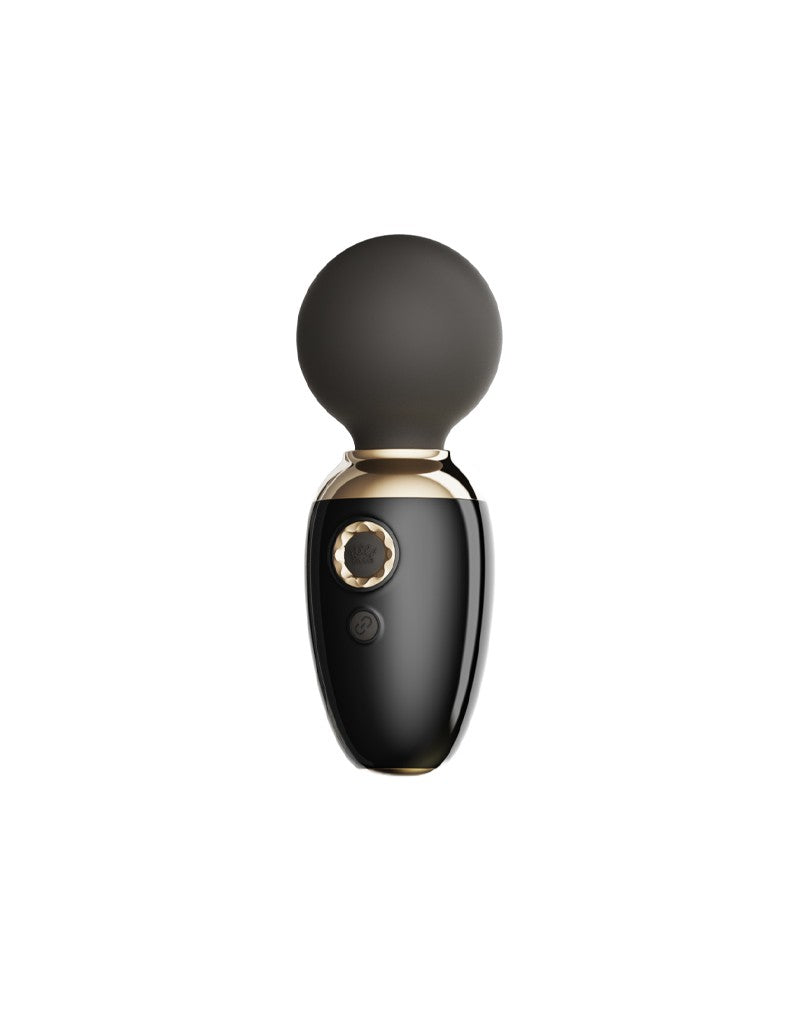 Zalo - Ava - Mini vibrador de varita con función de calor y control por app - Negro-Erotiekvoordeel.nl