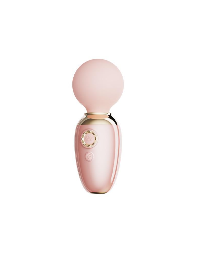 Zalo - Ava - Heated Mini Wand Vibrator with App Control - Light Pink - Erotiekvoordeel.nl