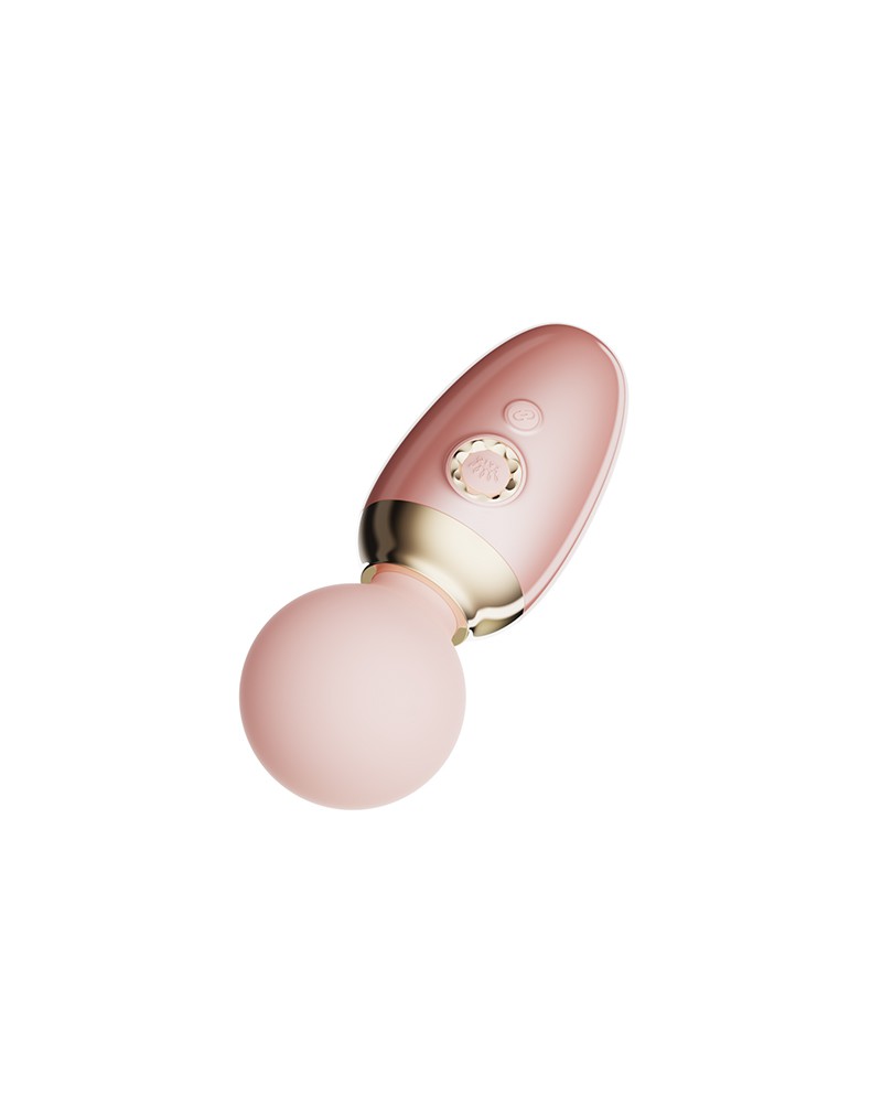 Zalo - Ava - Verwarmende Mini Wand Vibrator met App bediening - Lichtroze-Erotiekvoordeel.nl