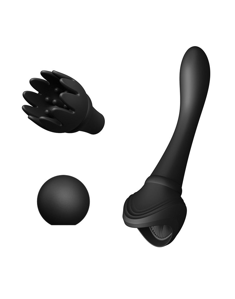 Zalo - Bess - Clitoris Pinpoint Vibrator - Met Extra opzetstukken - Obsidian Zwart-Erotiekvoordeel.nl