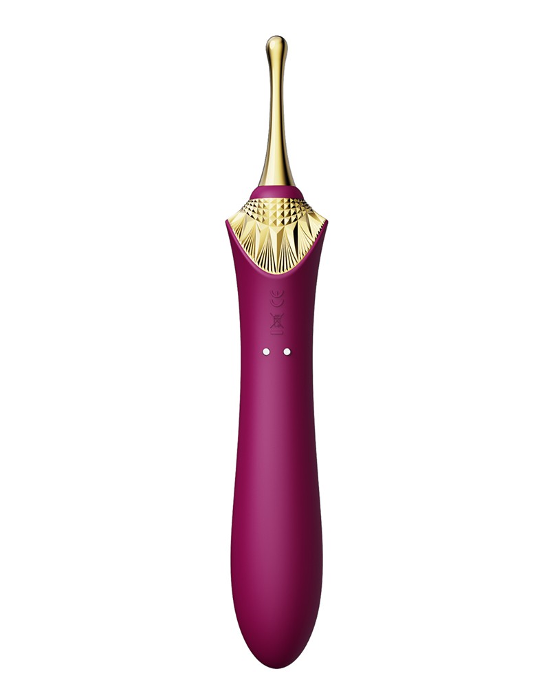 Zalo - Bess - Clitoris Pinpoint Vibrator - Met Extra opzetstukken - Robijn Rood-Erotiekvoordeel.nl