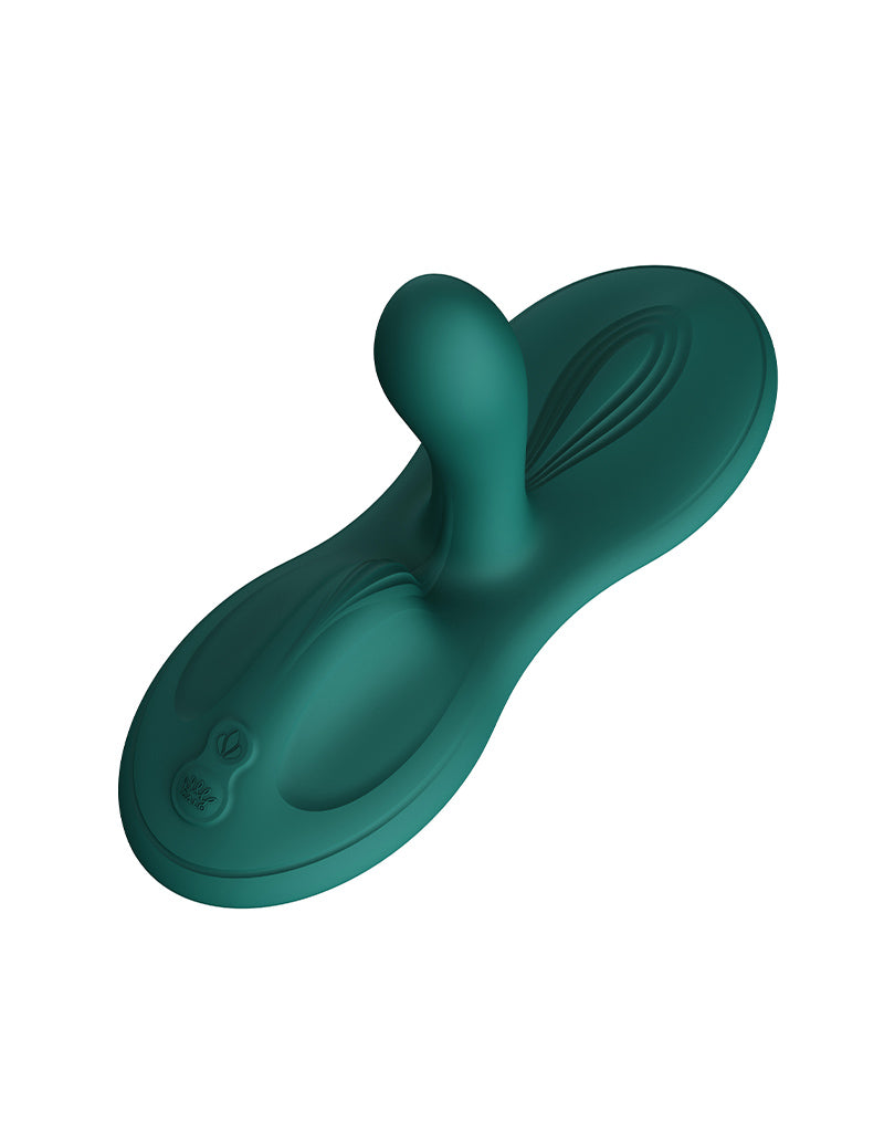 Zalo - Flora - Coussin vibromasseur - Vibromasseur mains libres - Avec fonction chauffante - Vert émeraude - Erotiekvoordeel.nl