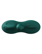 Zalo - Flora - Coussin vibromasseur - Vibromasseur mains libres - Avec fonction chauffante - Vert émeraude - Erotiekvoordeel.nl