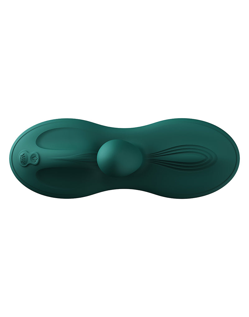 Zalo - Flora - Coussin vibromasseur - Vibromasseur mains libres - Avec fonction chauffante - Vert émeraude - Erotiekvoordeel.nl