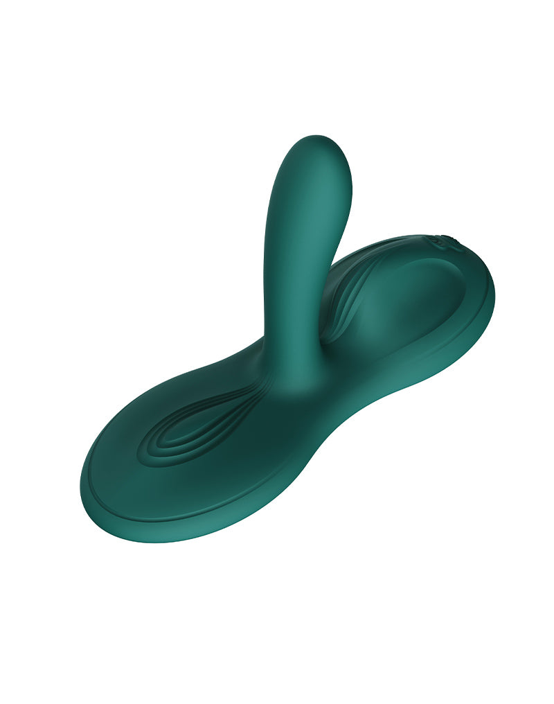 Zalo - Flora - Coussin vibromasseur - Vibromasseur mains libres - Avec fonction chauffante - Vert émeraude - Erotiekvoordeel.nl