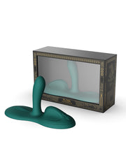 Zalo - Flora - Coussin vibromasseur - Vibromasseur mains libres - Avec fonction chauffante - Vert émeraude - Erotiekvoordeel.nl