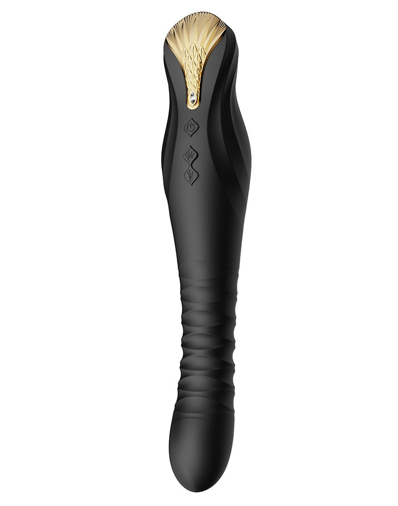 Zalo - King - Vibratore a spinta con tecnologia Powerthrust - Nero-Erotiekvoordeel.nl