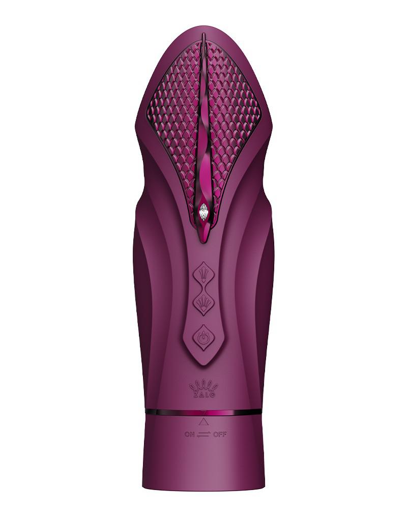 Zalo - Sesh - Verwarmende Stotende Vibrator met Afstandsbediening - Amethyst Paars-Erotiekvoordeel.nl