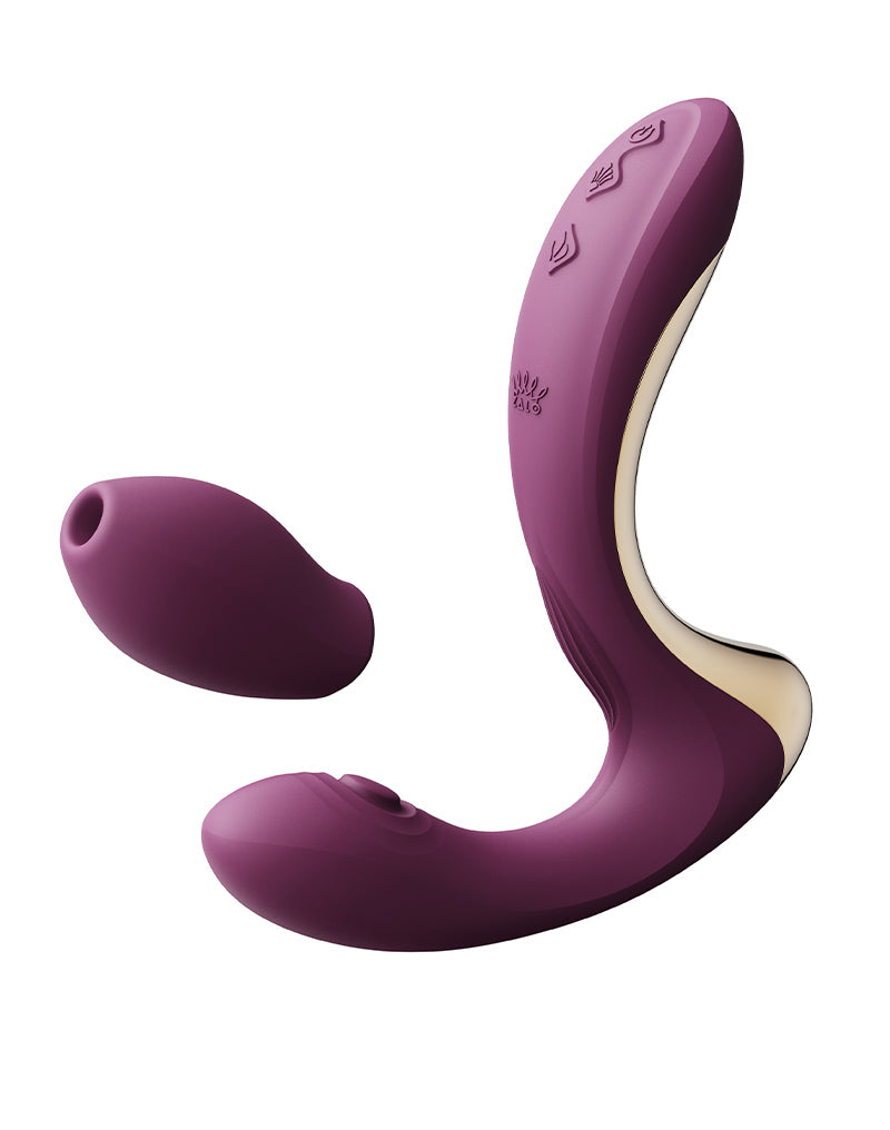 Zalo - Talis - G-Spot Pulsewave Vibrator with Suction and Heating Functions - Amethyst Purple-Erotiekvoordeel.nl