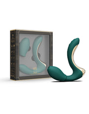 Zalo - Talis - G-Spot Pulsewave Vibrator with Suction and Heating Functions - Emerald Green-Erotiekvoordeel.nl