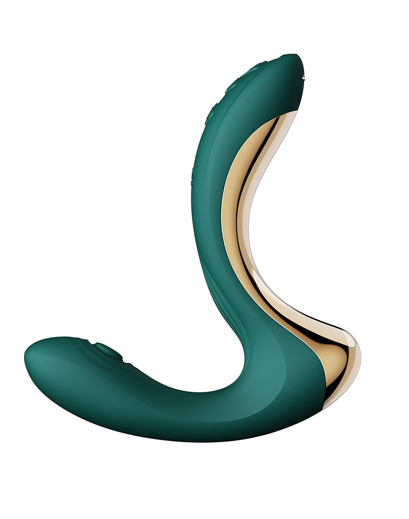 Zalo - Talis - G-Spot Pulsewave Vibrator with Suction and Heating Functions - Emerald Green-Erotiekvoordeel.nl