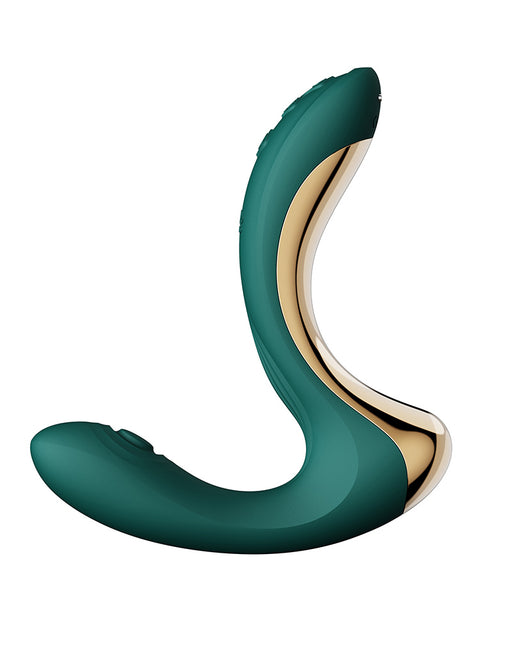 Zalo - Talis - G-Spot Pulsewave Vibrator with Suction and Heating Functions - Emerald Green-Erotiekvoordeel.nl
