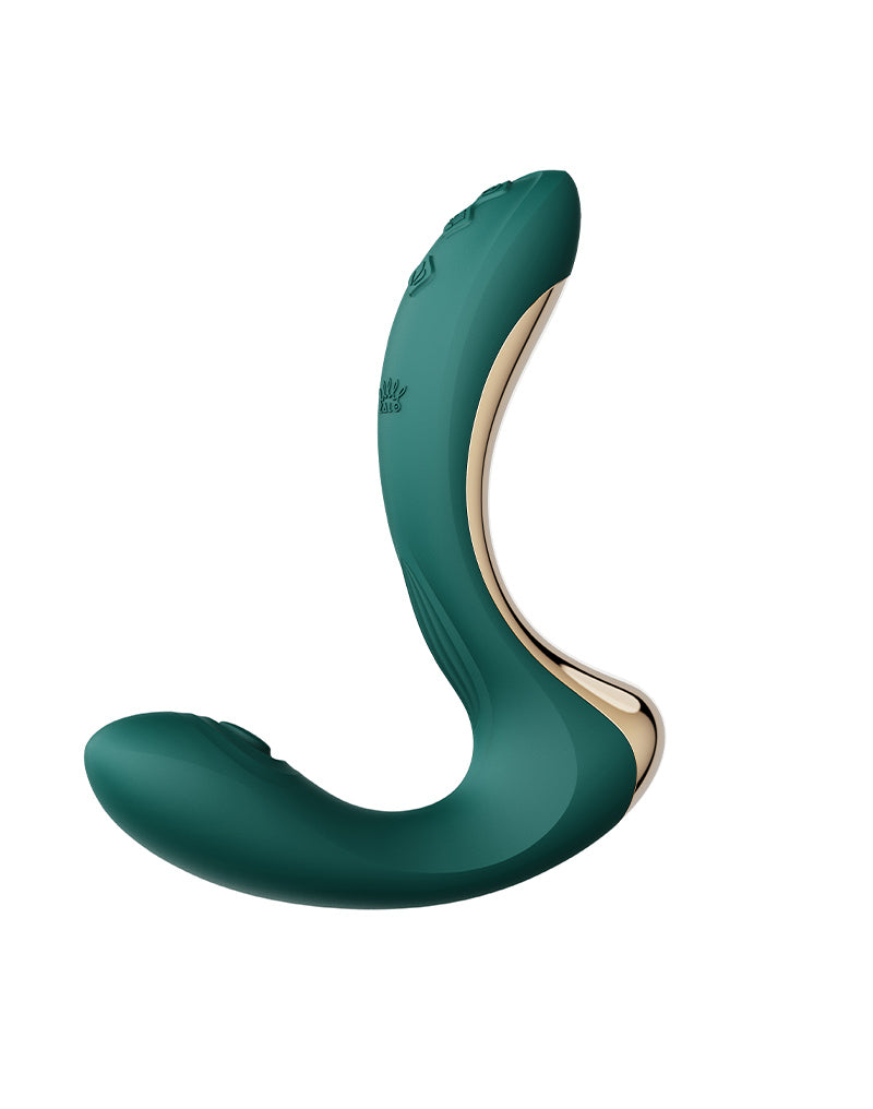 Zalo - Talis - G-Spot Pulsewave Vibrator with Suction and Heating Functions - Emerald Green-Erotiekvoordeel.nl