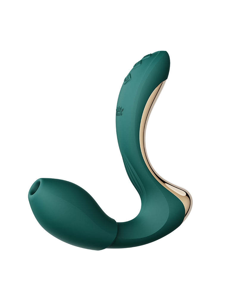 Zalo - Talis - G-Spot Pulsewave Vibrator with Suction and Heating Functions - Emerald Green-Erotiekvoordeel.nl