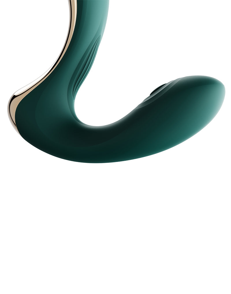 Zalo - Talis - G-Spot Pulsewave Vibrator with Suction and Heating Functions - Emerald Green-Erotiekvoordeel.nl