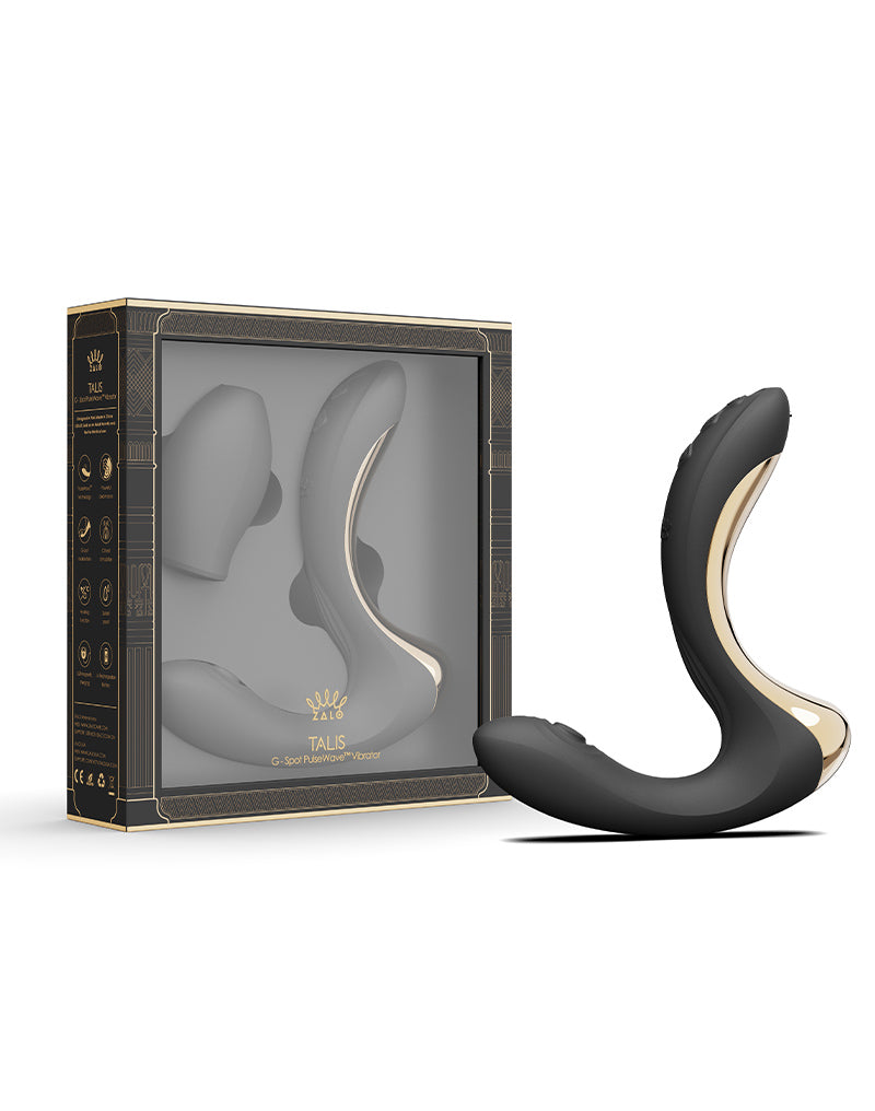Zalo - Talis - G-Spot Pulsewave Vibrator with Suction and Heating Functions - Black-Erotiekvoordeel.nl