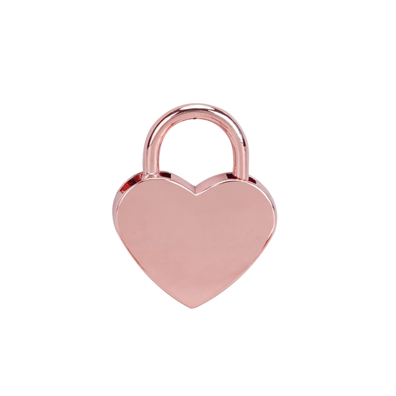 Liebe Seele - Ketting Collar met Hartvormig Hangslot - Rosé Goud-Erotiekvoordeel.nl