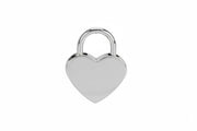 Liebe Seele - Ketting Collar met Hartvormig Hangslot - Zilver-Erotiekvoordeel.nl