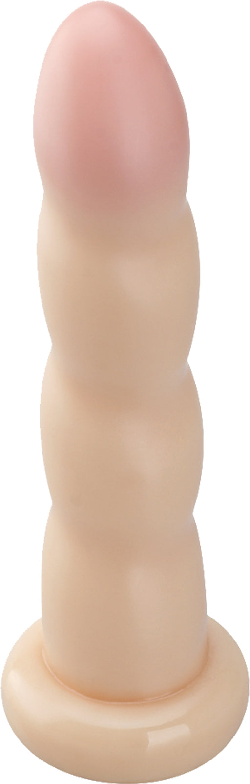 Being Fetish - PVC Dildo met Ribbels - 19 cm – Lichte Huidskleur-Erotiekvoordeel.nl